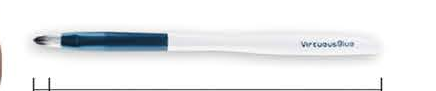 EN-p011-c11: Lip - White handles, reflective-blue ferrules, dark gray/white heads