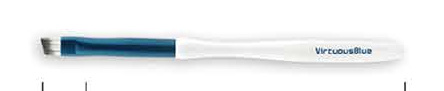 EN-p011-c12: Eyeliner - White handles, reflective-blue ferrules, dark gray/white heads