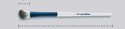EN-p012-c05: Nose contour - White handles, reflective-blue ferrules, pale brown heads