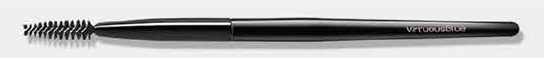 EN-p013-c12: Spiral lash - Black handles and ferrules; gray/white heads
