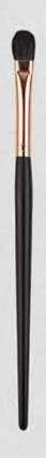 EN-p015-c09: Large eyeshadow - Dark tapered handles, rose-gold-tone ferrules, dark or gray/white heads
