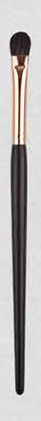 EN-p015-c10: Small eyeshadow - Dark tapered handles, rose-gold-tone ferrules, dark or gray/white heads