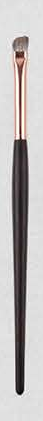 EN-p015-c12: Angled highlight detail - Dark tapered handles, rose-gold-tone ferrules, dark or gray/white heads