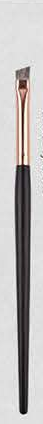 EN-p015-c13: Angled brow - Dark tapered handles, rose-gold-tone ferrules, dark or gray/white heads