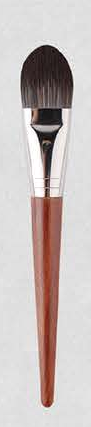 EN-p017-c04: Foundation - Red-brown tapered handles, silver-tone ferrules, dark and white-tipped heads