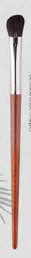 EN-p017-c14: Small eyeshadow - Red-brown tapered handles, silver-tone ferrules, dark and white-tipped heads