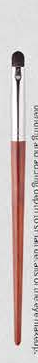 EN-p017-c18: Medium detail - Red-brown tapered handles, silver-tone ferrules, dark and white-tipped heads