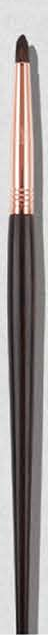 EN-p020-c12: Tapered blending - Dark tapered handles, rose-gold-tone ferrules, brown heads