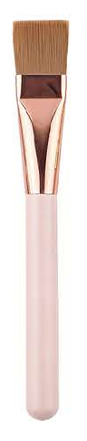 EN-p021-c26: Wide tan flat-head pink-handle foundation - Multiple original colors, handle forms and head profiles