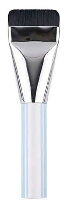 EN-p022-c02: Wide flat black-head pale-blue handle - Silver-tone, pastel, black and translucent-looking handles and bases