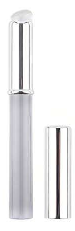 EN-p022-c10: Clear-looking capped applicator and cap - Silver-tone, pastel, black and translucent-looking handles and bases