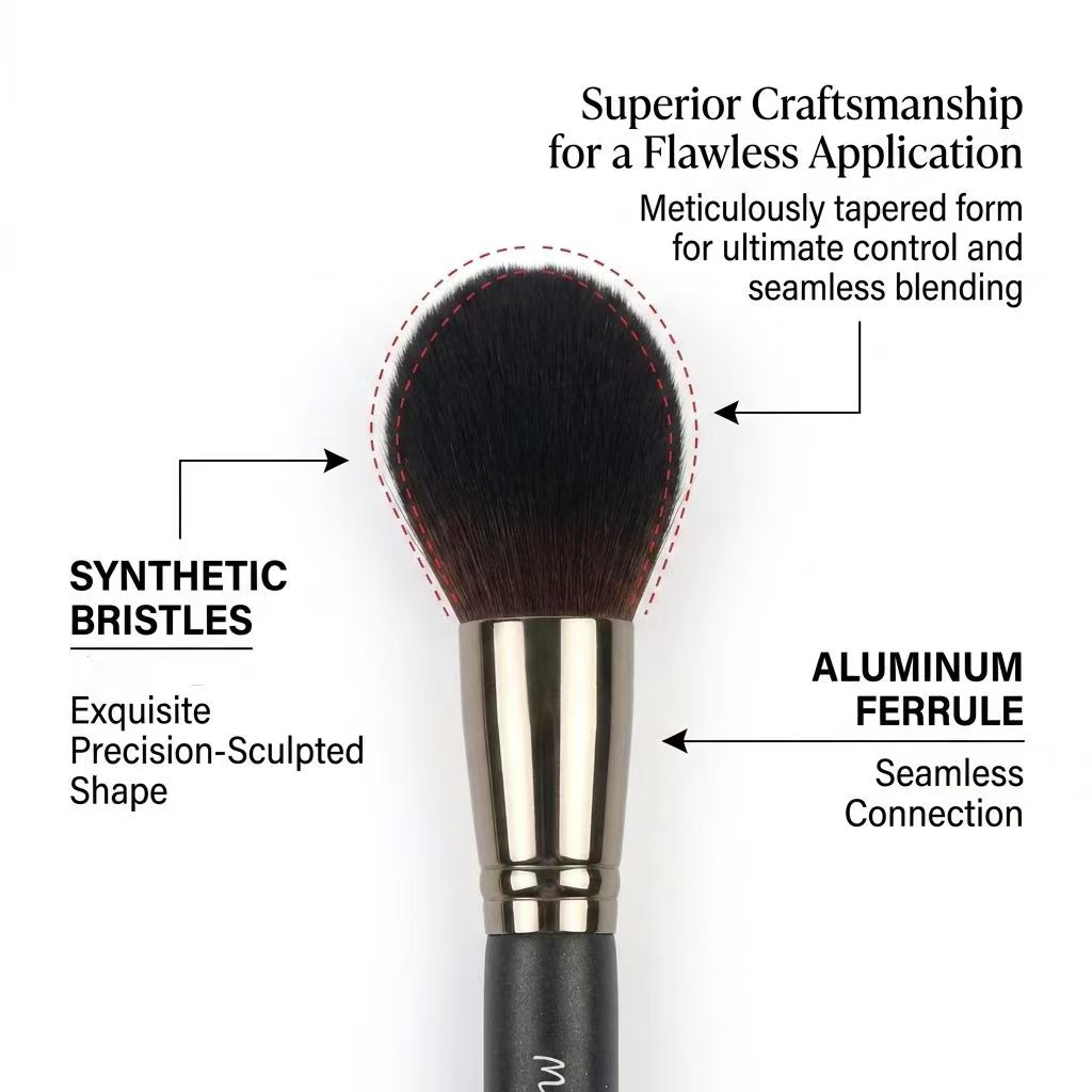 UP004: Dark rounded brush head and reflective ferrule detail