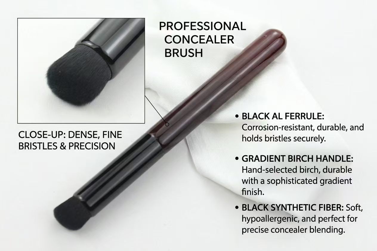 UP012: Wine-brown rounded-end handle with a compact rounded dark head