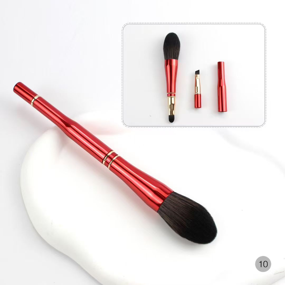 UP030: Glossy red shaped-body rounded-head brush