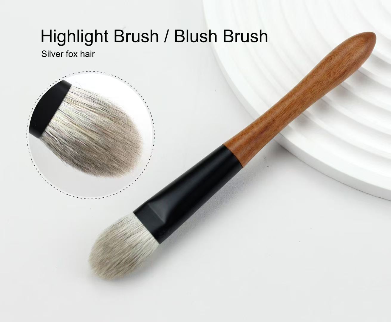 UP040: Brown grain-patterned handle with a tapered gray-white head