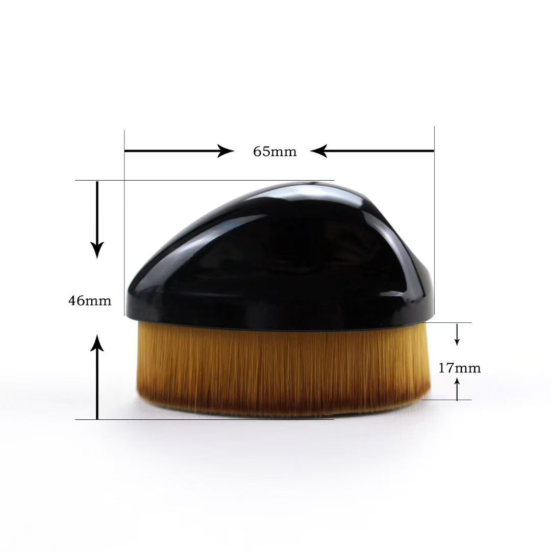 UP044: Original black palm-grip brush side view with dimension annotations
