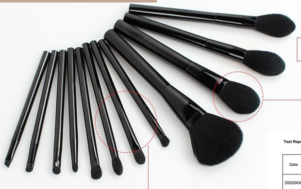 Black brush collection with source callouts