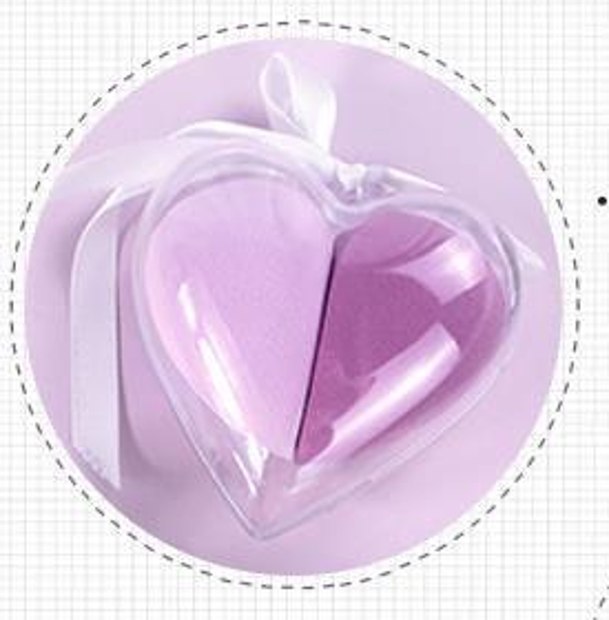 Lavender heart-case sponge