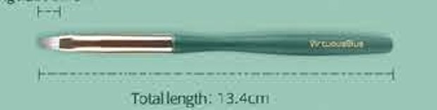 Angled brow - Green handles, gold-tone ferrules, pale brown/cream brush heads