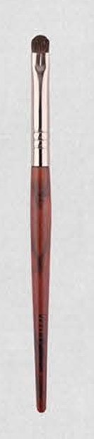 Small eyeshadow - Deep red handles, silver-tone ferrules, brown and black/white heads