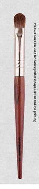 Large blending - Deep red handles, silver-tone ferrules, brown and black/white heads