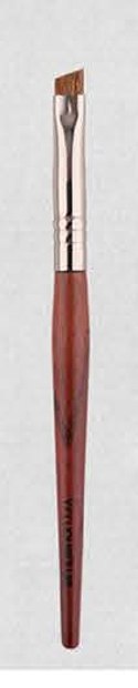 Angled brow - Deep red handles, silver-tone ferrules, brown and black/white heads