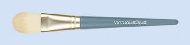 Foundation - Blue-gray handles, gold-tone ferrules, cream heads