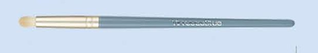 Rounded blending - Blue-gray handles, gold-tone ferrules, cream heads
