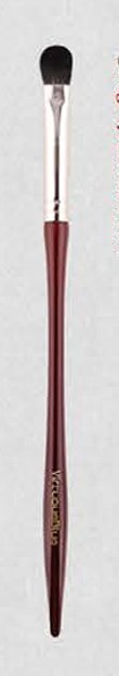 Large eyeshadow - Burgundy sculpted handles, silver-tone ferrules, dark heads