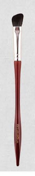 Angled small head - Burgundy sculpted handles, silver-tone ferrules, dark heads