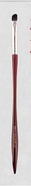 Small flat head - Burgundy sculpted handles, silver-tone ferrules, dark heads