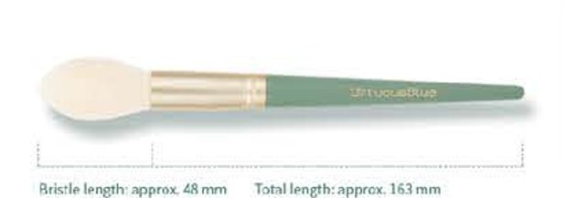Flame blush - Mint green handles, gold-tone ferrules, cream heads