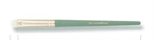 Small eyeshadow - Mint green handles, gold-tone ferrules, cream heads