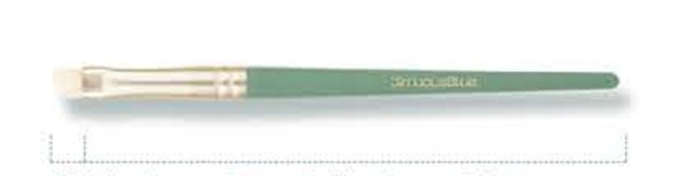 Angled brow - Mint green handles, gold-tone ferrules, cream heads