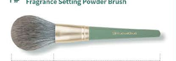 Powder - Mint green handles, gold-tone ferrules, gray-brown heads