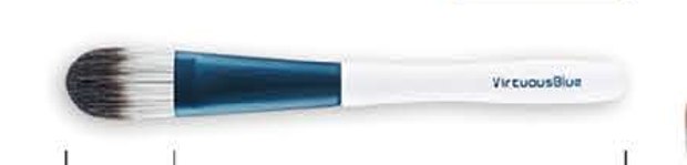Foundation - White handles, reflective-blue ferrules, dark gray/white heads