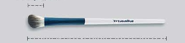 Nose contour - White handles, reflective-blue ferrules, pale brown heads