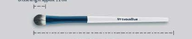 Medium eyeshadow - White handles, reflective-blue ferrules, pale brown heads