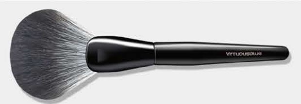 Fan powder - Black handles and ferrules; gray/white heads