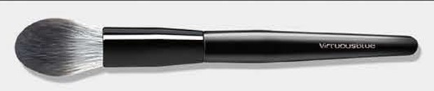Round blush - Black handles and ferrules; gray/white heads