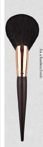 Round powder - Dark tapered handles, rose-gold-tone ferrules, dark or gray/white heads