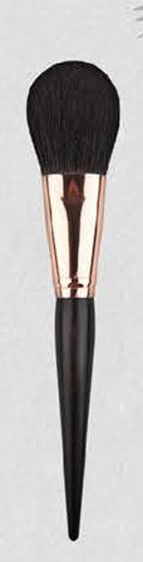 Tapered powder - Dark tapered handles, rose-gold-tone ferrules, dark or gray/white heads