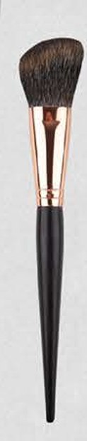Angled contour - Dark tapered handles, rose-gold-tone ferrules, dark or gray/white heads