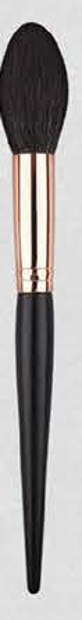 Flame blush - Dark tapered handles, rose-gold-tone ferrules, dark or gray/white heads