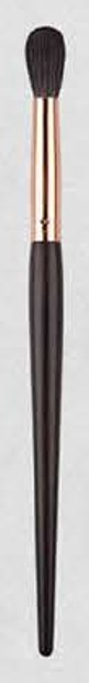 Blending - Dark tapered handles, rose-gold-tone ferrules, dark or gray/white heads