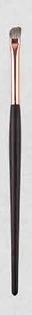 Angled highlight detail - Dark tapered handles, rose-gold-tone ferrules, dark or gray/white heads