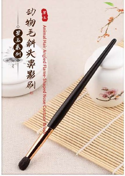 Angled nose - Dark tapered handles, rose-gold-tone ferrules