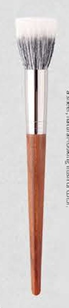 Stipple - Red-brown tapered handles, silver-tone ferrules, dark and white-tipped heads