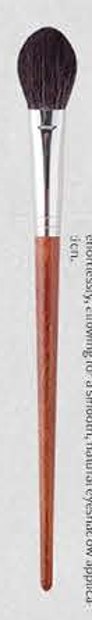 Tapered face - Red-brown tapered handles, silver-tone ferrules, dark and white-tipped heads