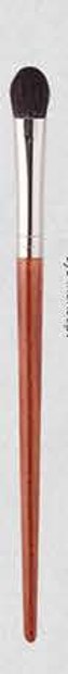 Large eyeshadow - Red-brown tapered handles, silver-tone ferrules, dark and white-tipped heads